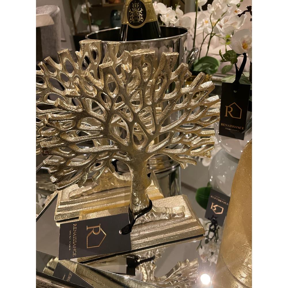 Gold Tree Sculpture Medium CLEARANCE-Renaissance Design Studio