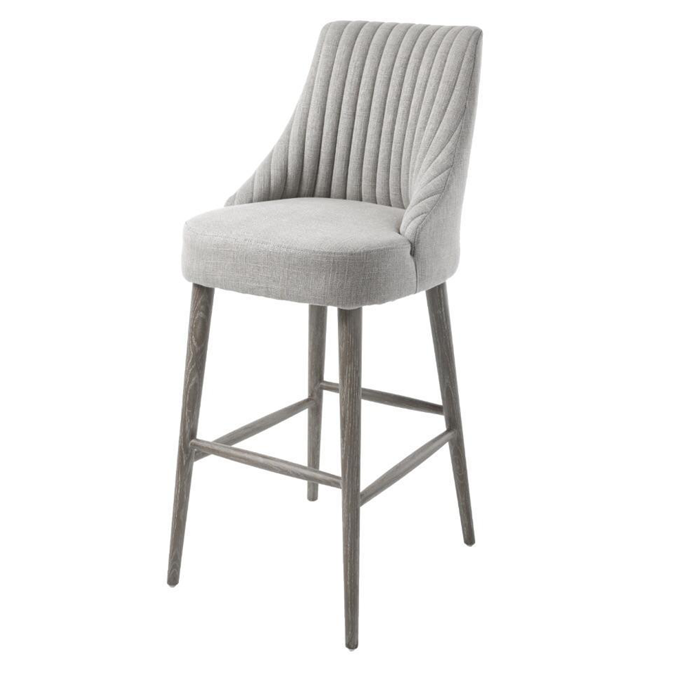 Halwell designer stool in warm stone -greige-Renaissance Design Studio