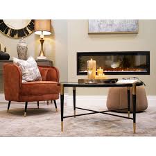 Harlinne Console Table black with gold caps-Renaissance Design Studio