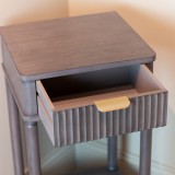 Harvey 1 drawer Ebony bedside cabinet lamp table 36 cm wide NETT PRICE-Renaissance Design Studio