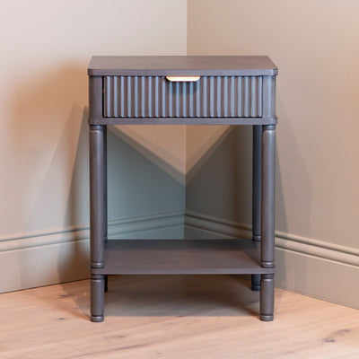 Harvey 1 drawer Ebony luxury bedside cabinet nett price