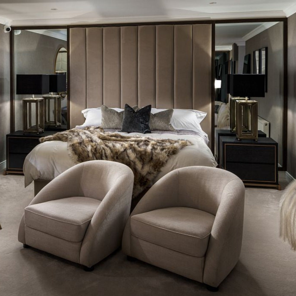 Hazel wide bedside table cabinet by Eichholtz-Bedside Cabinet-Renaissance Design Studio