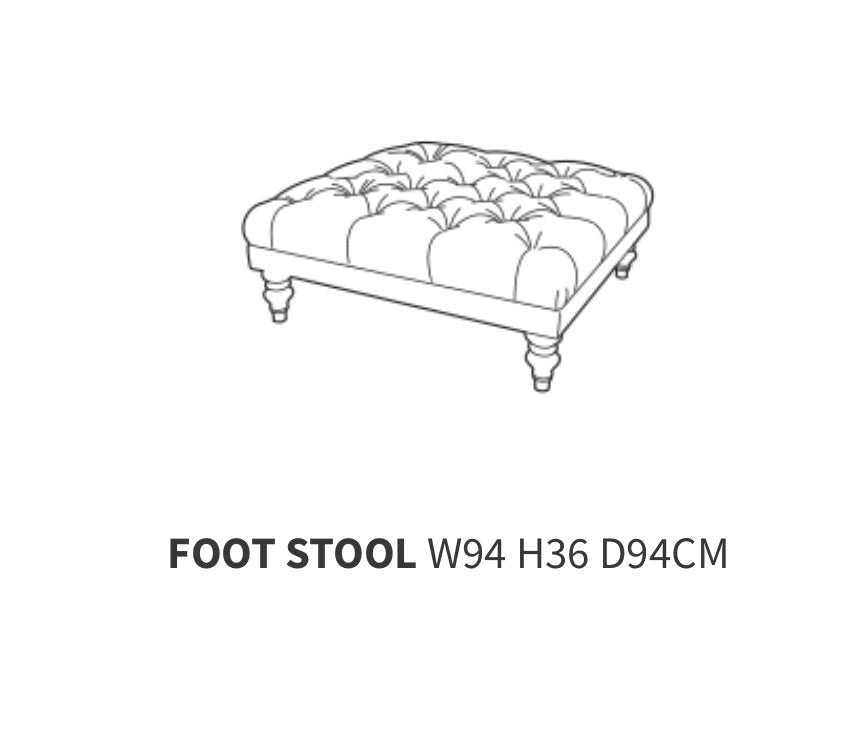 Heaven Deep Buttoned Footstool by Westbridge reduced-Renaissance Design Studio
