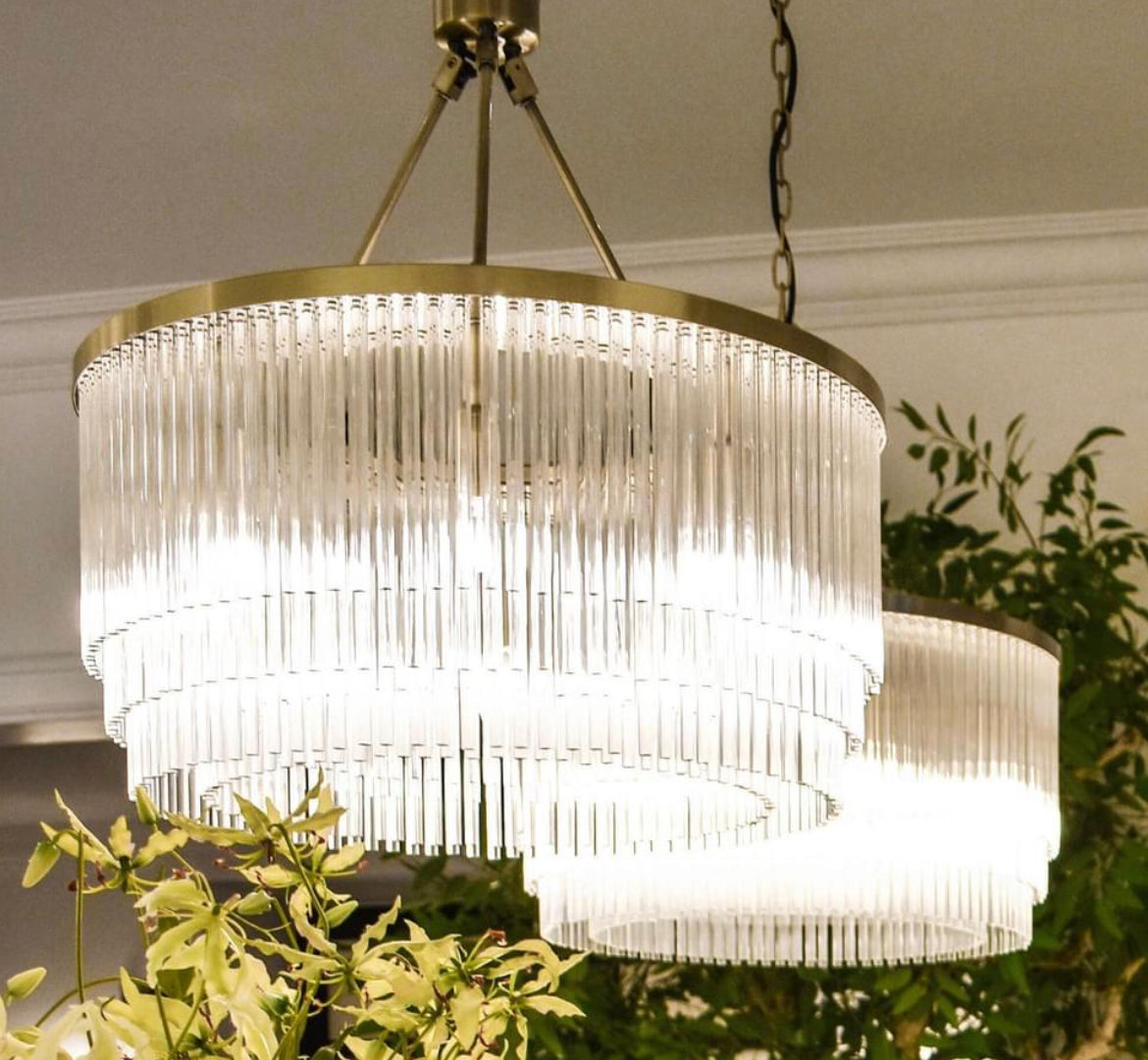 Hector Large Art Deco Crystal Chandelier by Eichholtz-Chandelier-Renaissance Design Studio