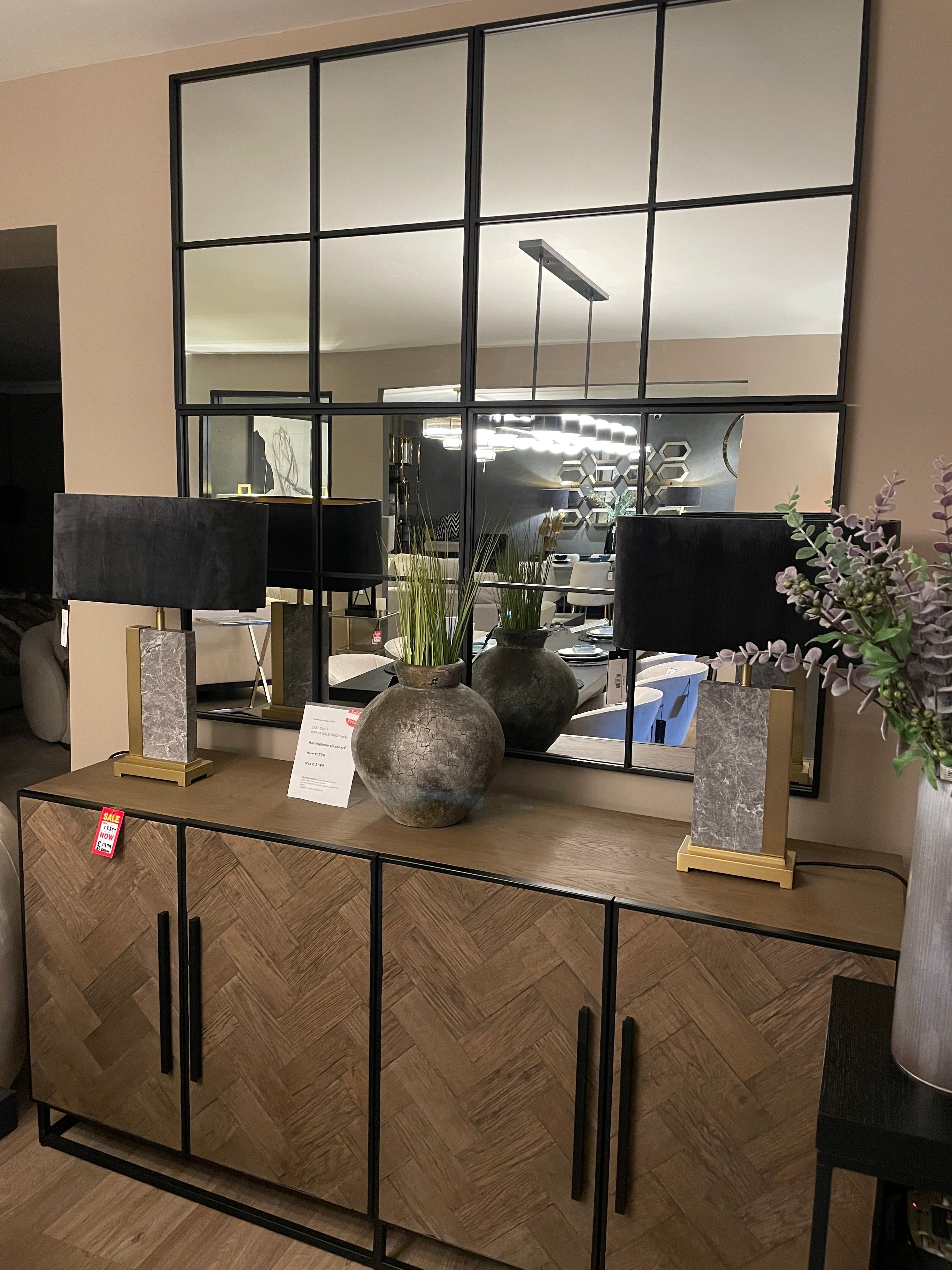 Herringbone 4 door sideboard-Renaissance Design Studio