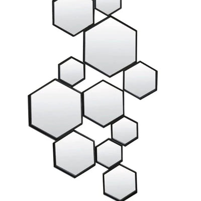 Hexagonal Mirror Matt black Black from 189.95