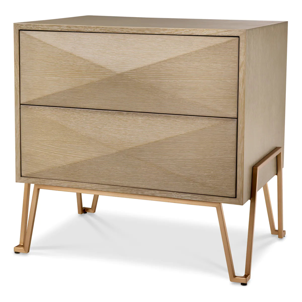 Highland Bedside Table in Charcoal Brown by Eichholtz-Renaissance Design Studio