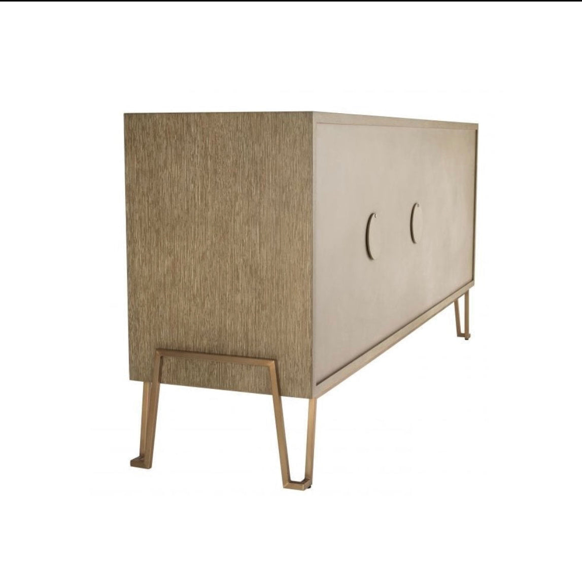 Highland sideboard in washed oak brushed brass by Eichholtz-Buffets & Sideboards-Renaissance Design Studio