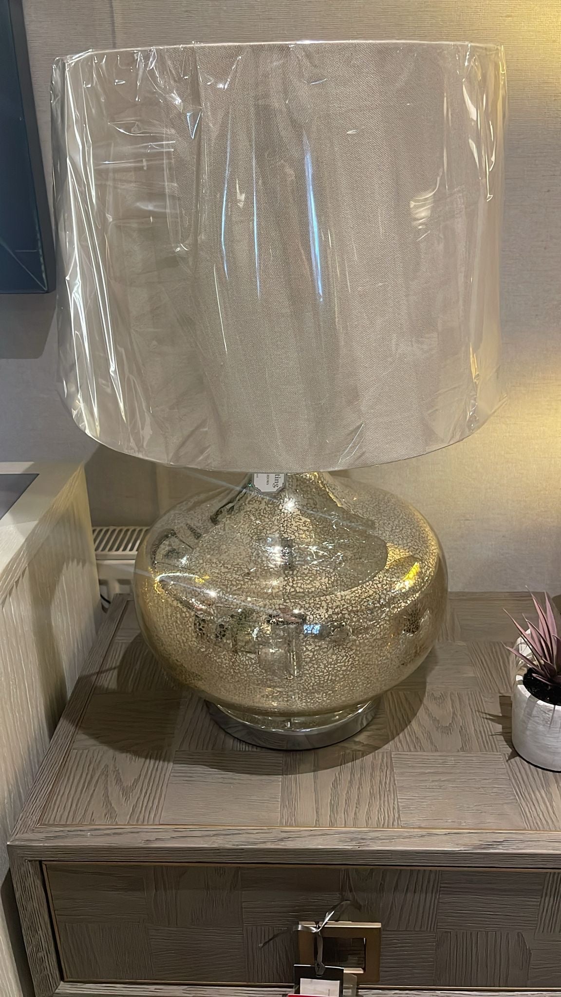 Hill Table lamp with shade in a gentle gold finish.-Renaissance Design Studio