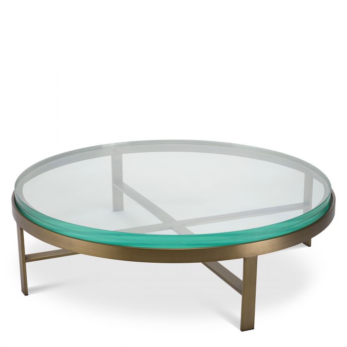 Hoxton brushed brass coffee table by Eichholtz-Renaissance Design Studio