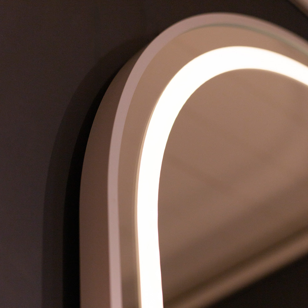 Hugh Cheval XL or large Arch Mirror with LED lighting White Nett special !-Mirror-Renaissance Design Studio