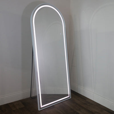 Hugh Cheval XL or large Arch Mirror with LED lighting White Nett special !