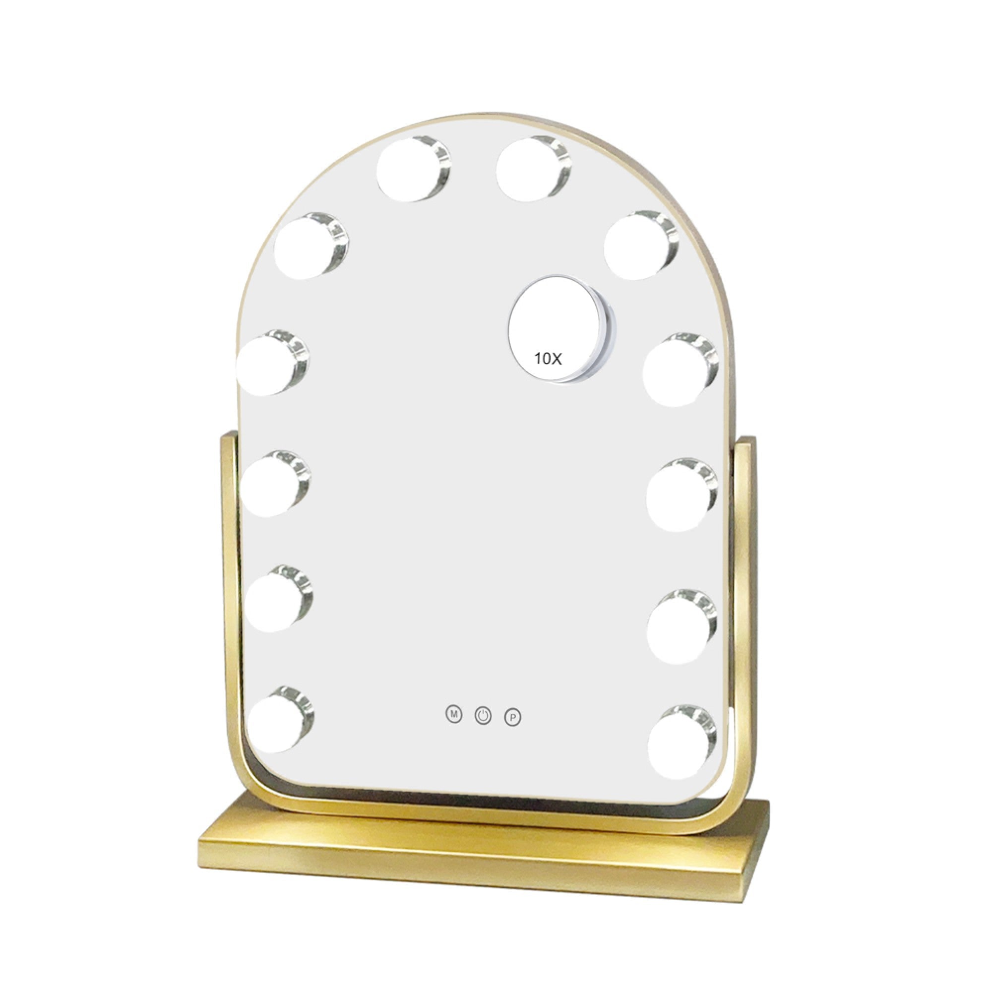 Hugh Hollywood Arch Vanity Mirror Gold-Renaissance Design Studio