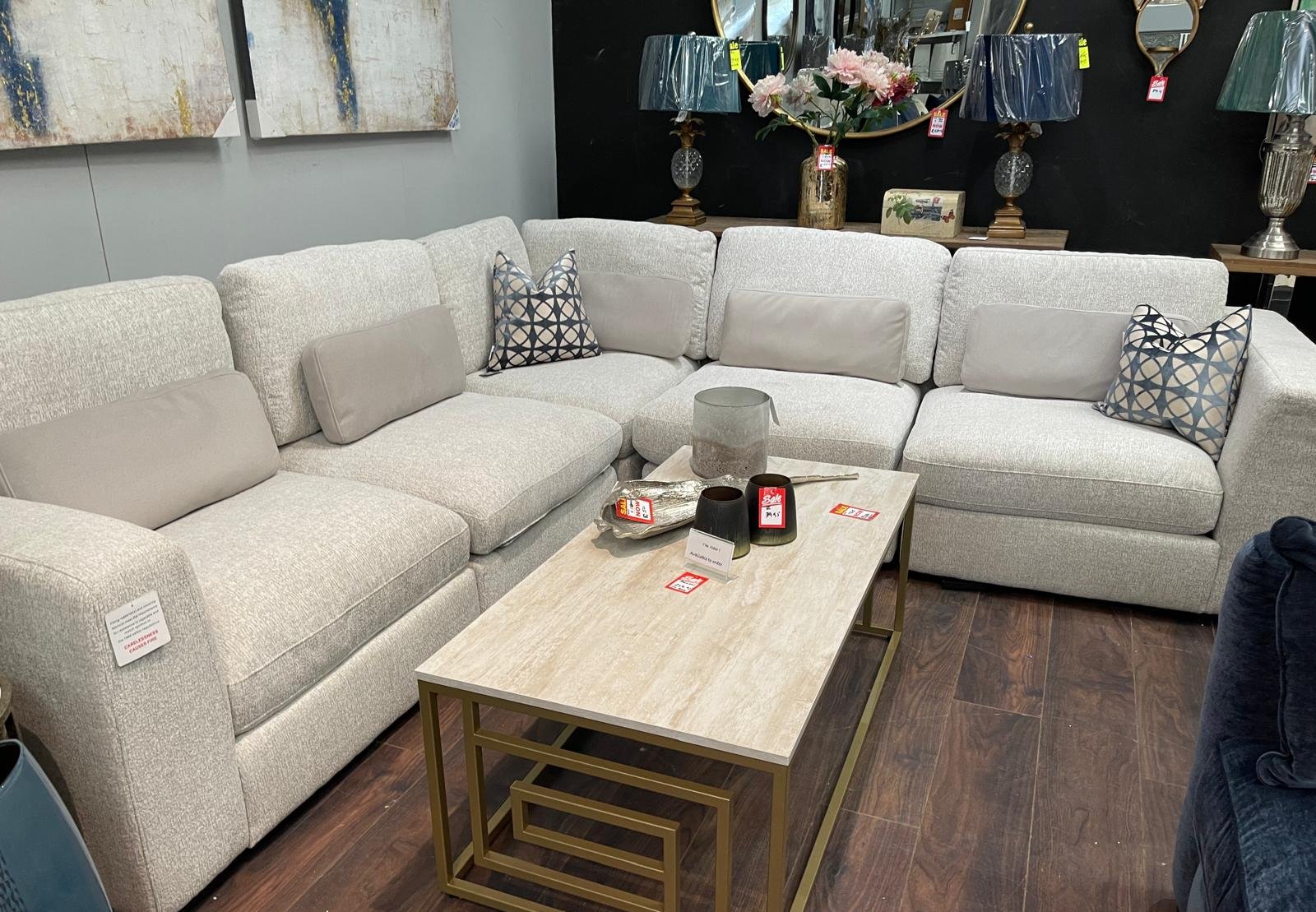 Humber 5 piece large corner modular sofa reduced sale offer-Renaissance Design Studio