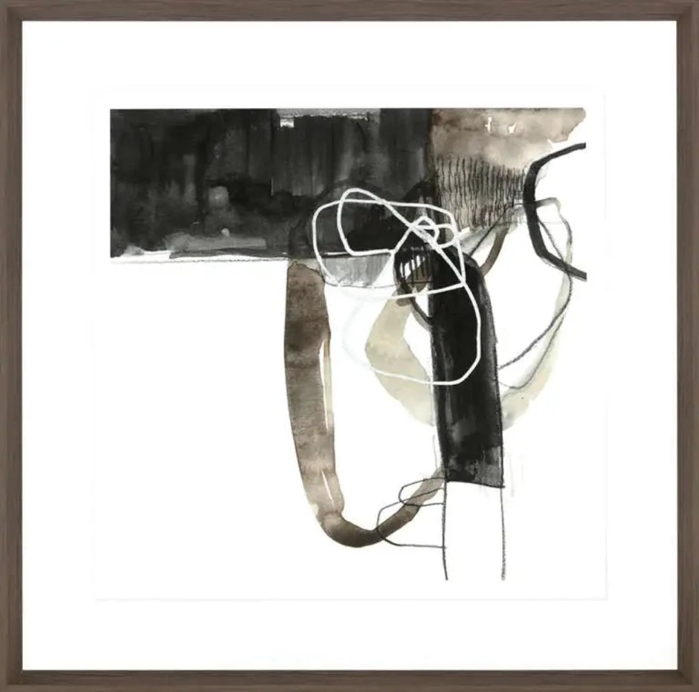 Interlocked I. Hand made framed art work-Renaissance Design Studio
