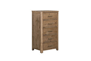 Irion 5 drawer tall chest in cashew-Renaissance Design Studio