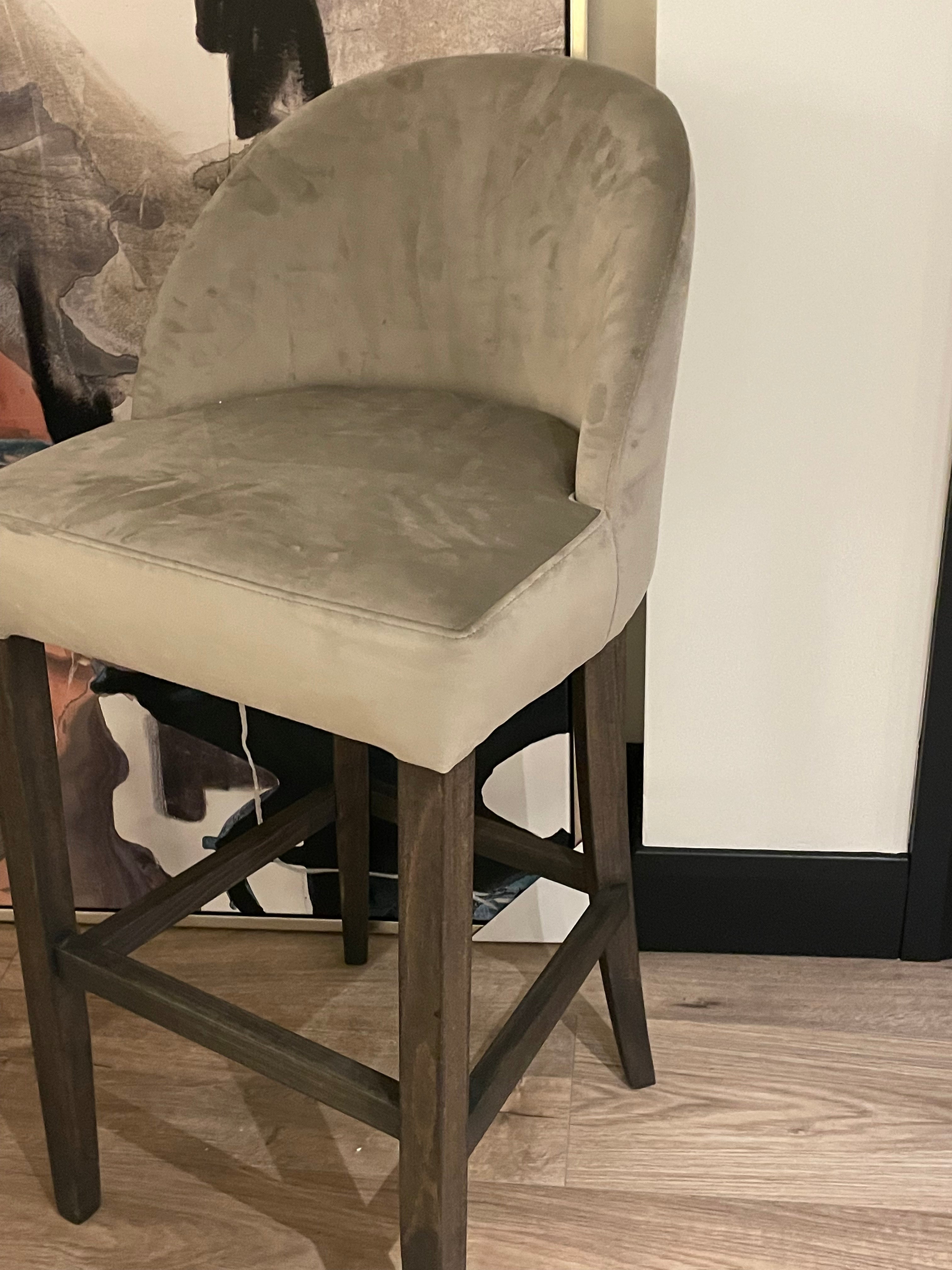 Jacky bespoke Khaki bar stools now 35% off !-Renaissance Design Studio