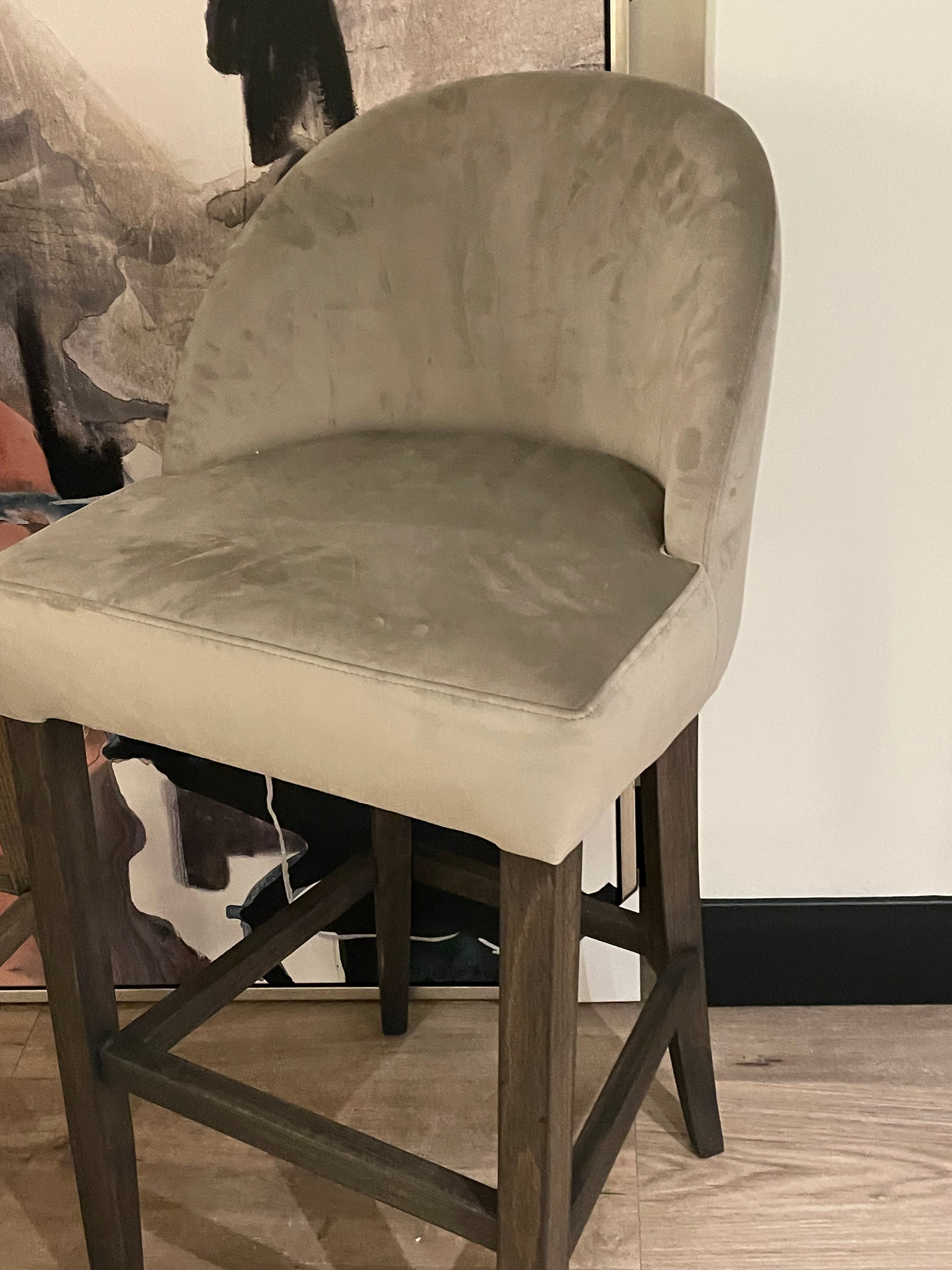 Jacky bespoke Khaki bar stools now 35% off !-Renaissance Design Studio