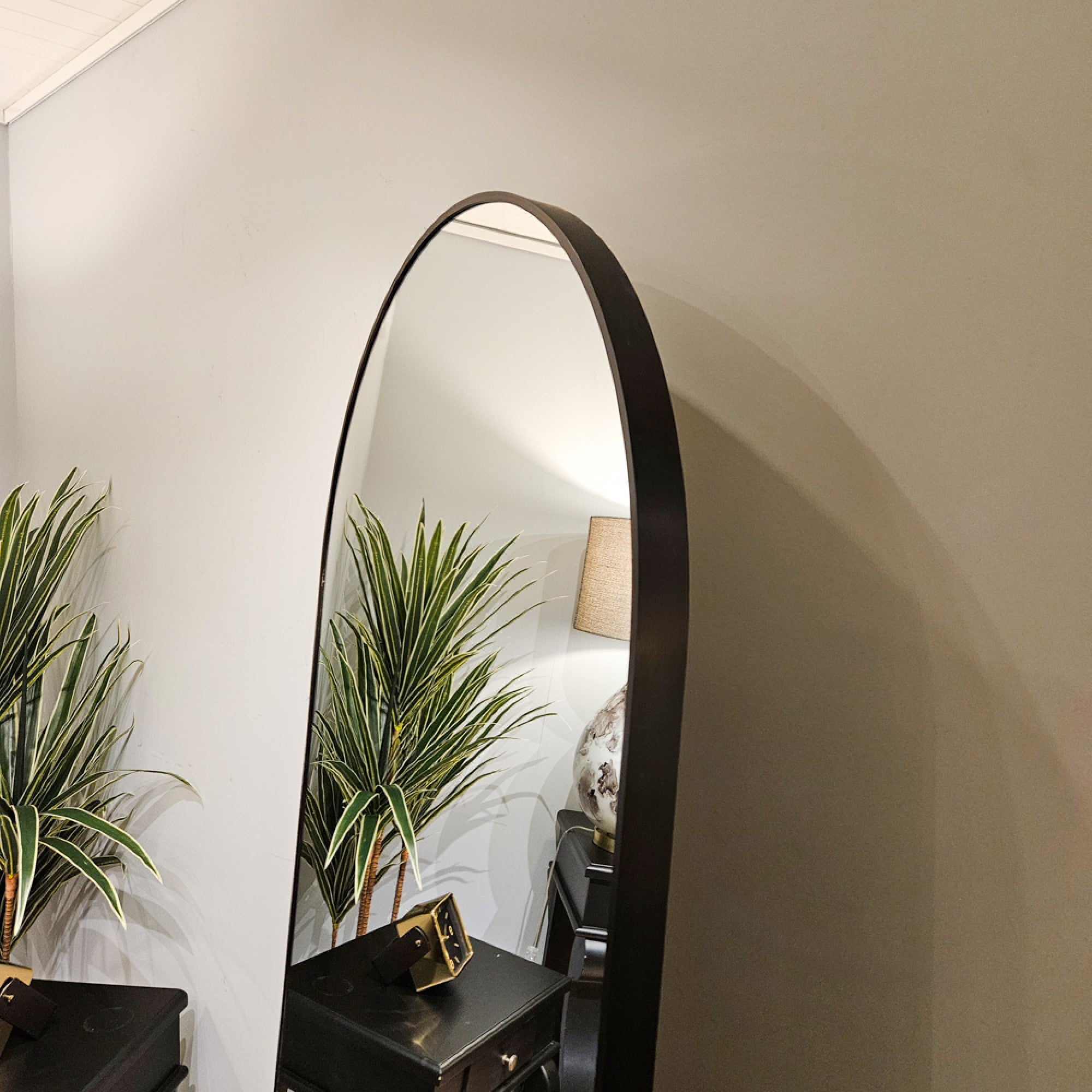Karl Designer Collection Arch Leaner Mirror XL black-Renaissance Design Studio