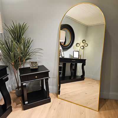 Karl designer range XL Arch Leaner Mirror - 180 cm gold