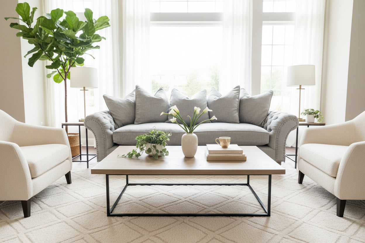 Keaton oversized sofa by WESTBRIDGE special ex showroom Marl fabric clearance deal Instore only-Sofas-Renaissance Design Studio