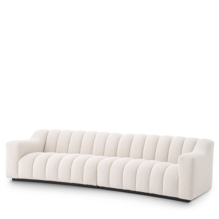 Kelly sofa with ribbed back in boucle by Eichholtz-Sofa-Renaissance Design Studio