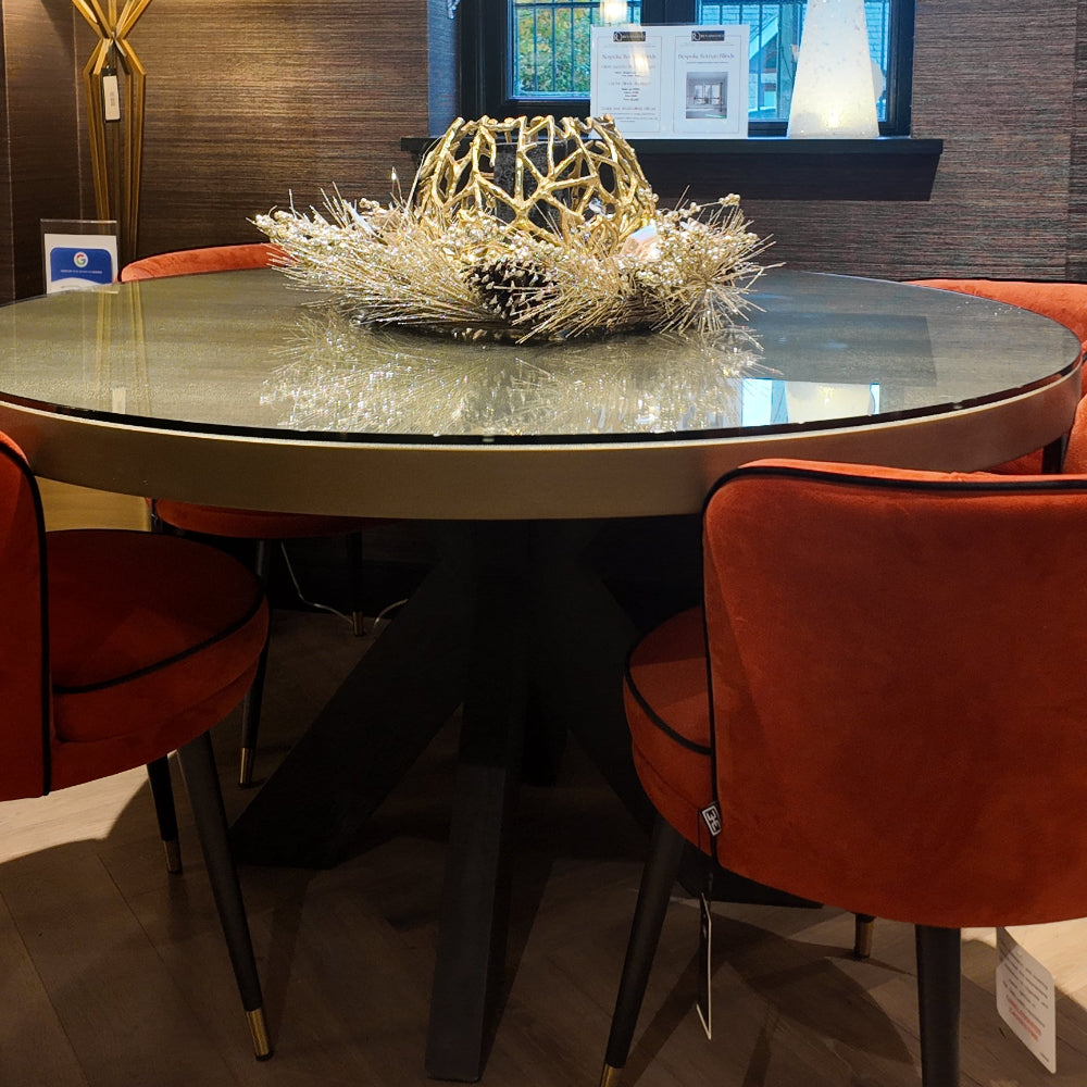 Kensington 140 cm dining table with additional glass top fabulous !-Renaissance Design Studio