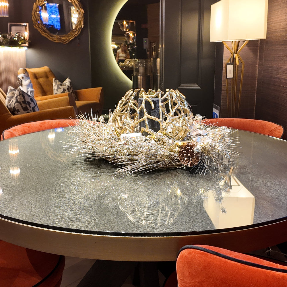 Kensington 140 cm dining table with additional glass top fabulous !-Renaissance Design Studio