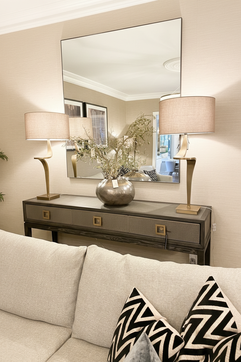 Kensington 3 drawer console table reduced by 10% by Richmond