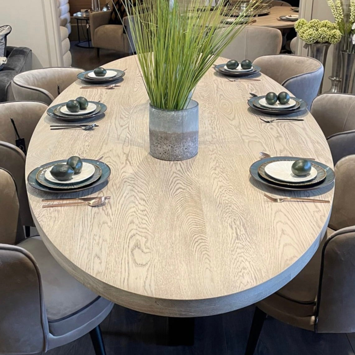 Kensington bespoke Oval Dining Table.-Renaissance Design Studio