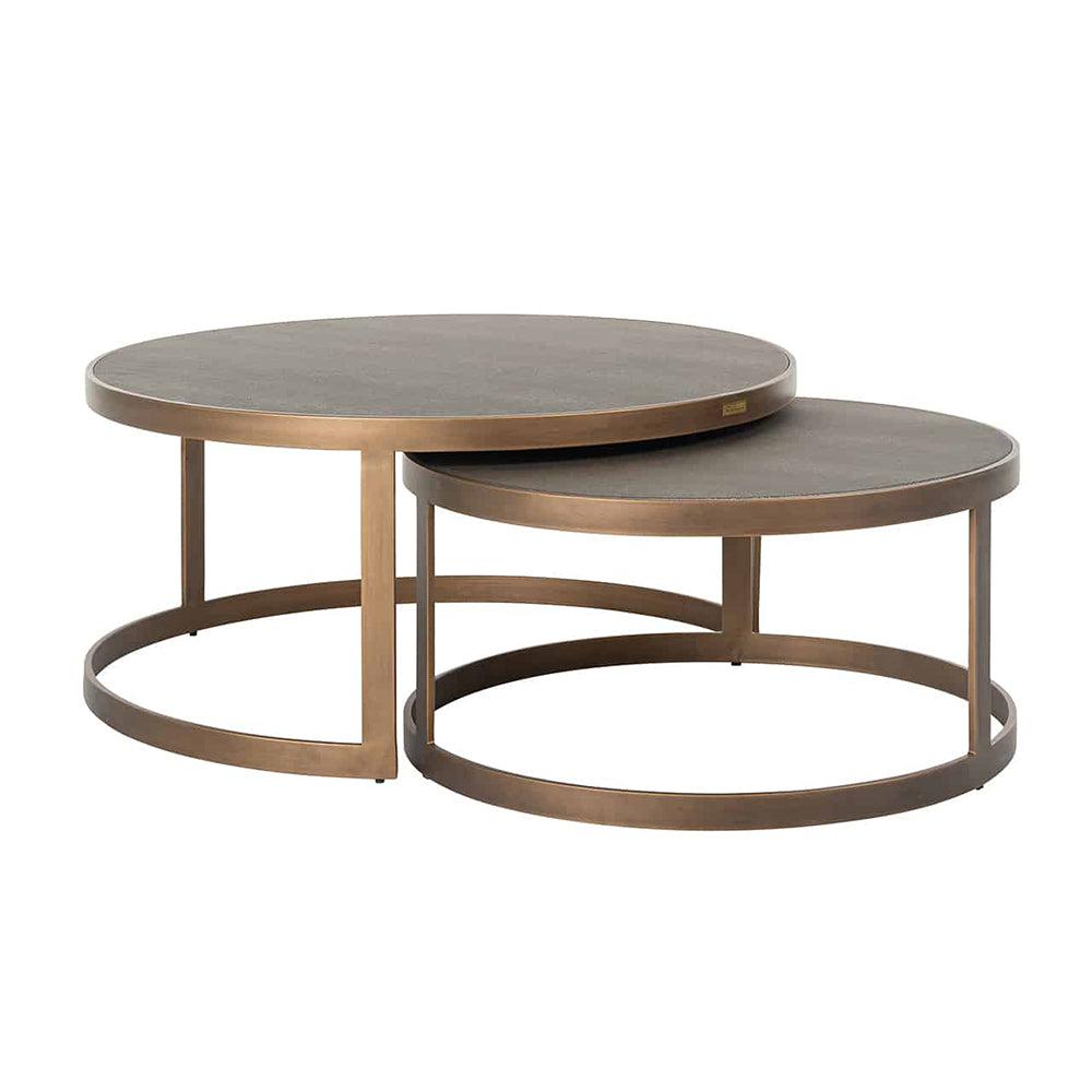 Kensington B shagreen Set of Coffee Tables-Coffee Tables-Renaissance Design Studio
