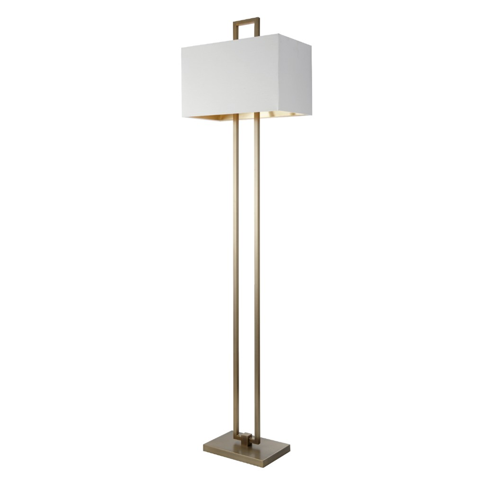 Kensington Danby Floor Lamp brass Or Nickel-Renaissance Design Studio