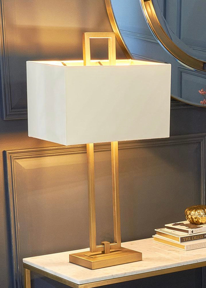 Kensington Danby Table Lamp in brass or nickel-Table Lamp-Renaissance Design Studio