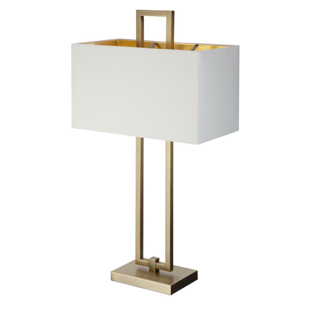 Kensington Danby Table Lamp in brass or nickel