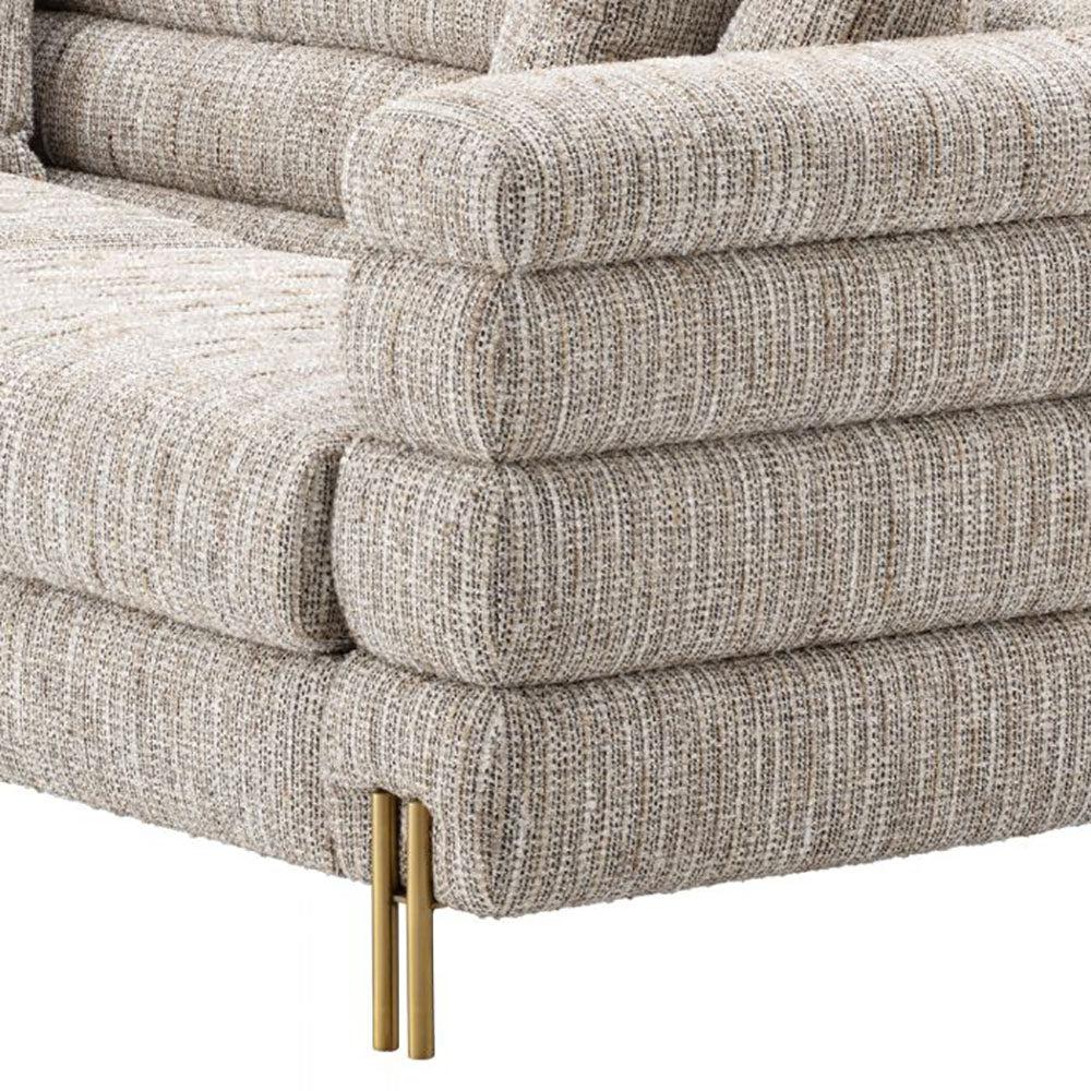 Kensington York Sofa with gold accents by Eichholtz. 10% off this in Grand Sale-Sofa-Renaissance Design Studio