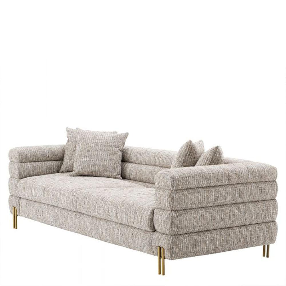 Kensington York Sofa with gold accents by Eichholtz. 10% off this in Grand Sale-Sofa-Renaissance Design Studio