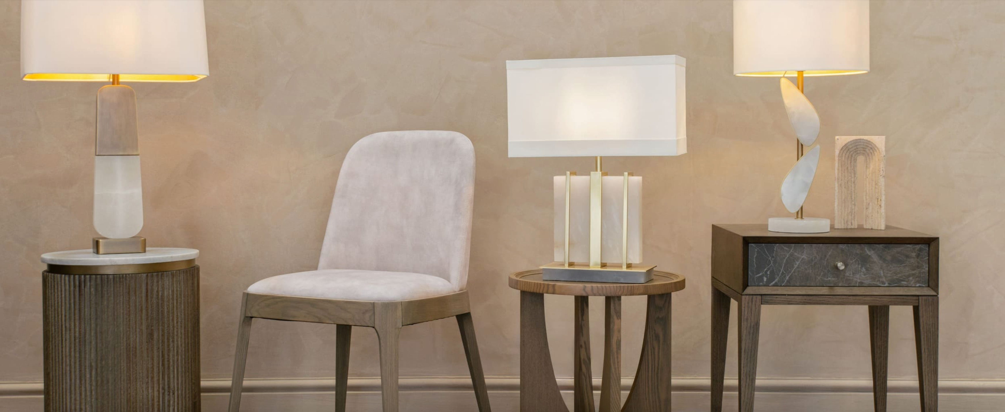 Kole super Carver dining Chair in cream velvet on ash plinth-Renaissance Design Studio