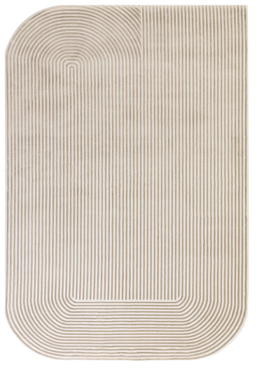 Kuza Shape Rug Gold/Cream-Renaissance Design Studio