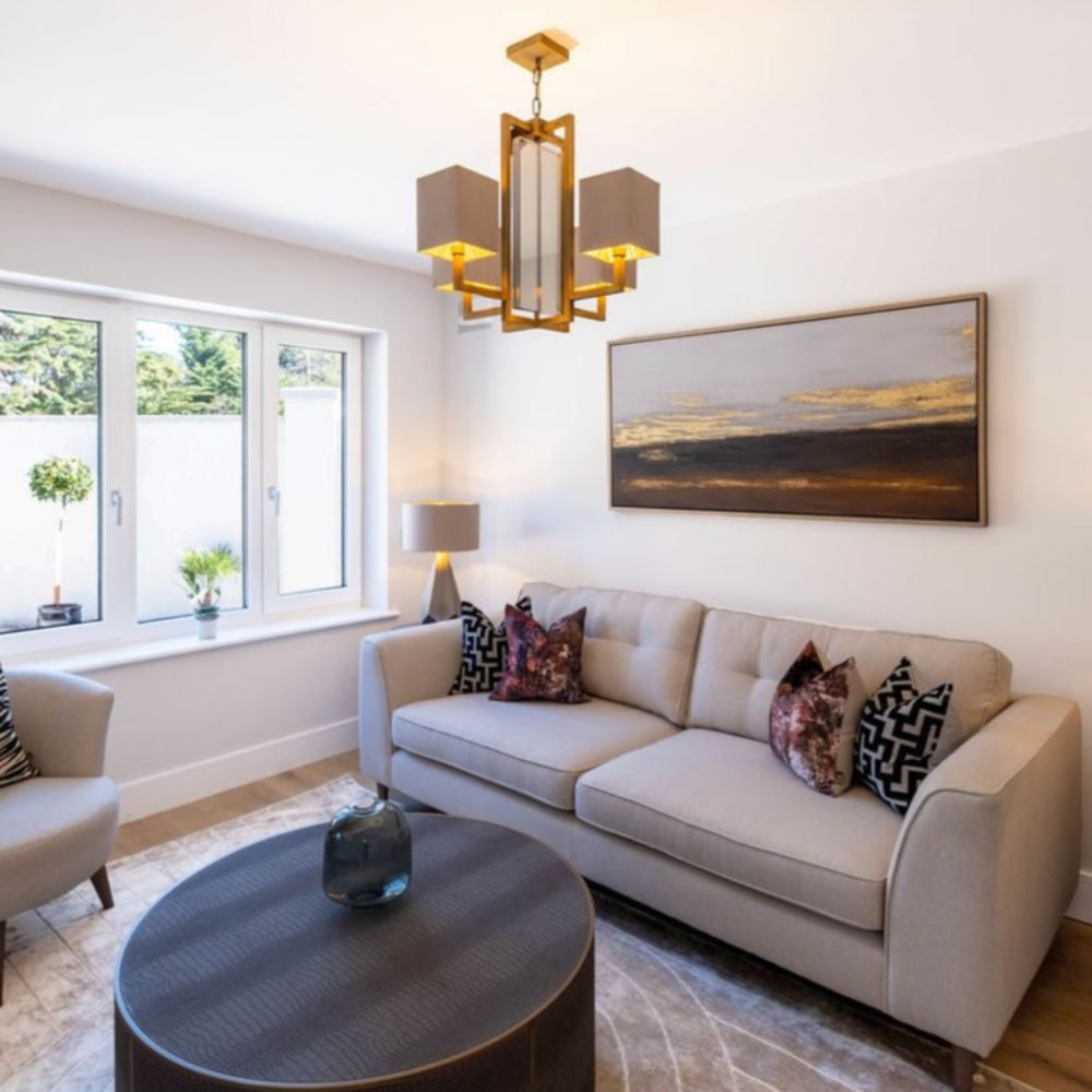 Lacey Antique Brass Chandelier-Renaissance Design Studio