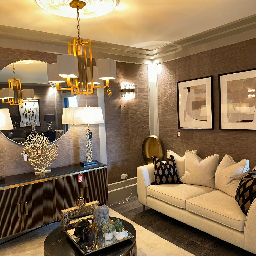 Lacey Antique Brass Chandelier-Renaissance Design Studio