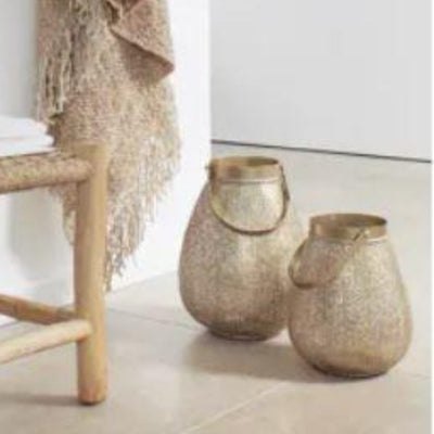 Lace Metal Lantern REDUCED TO CLEAR