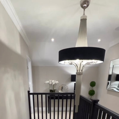 Langan black chandelier reduced