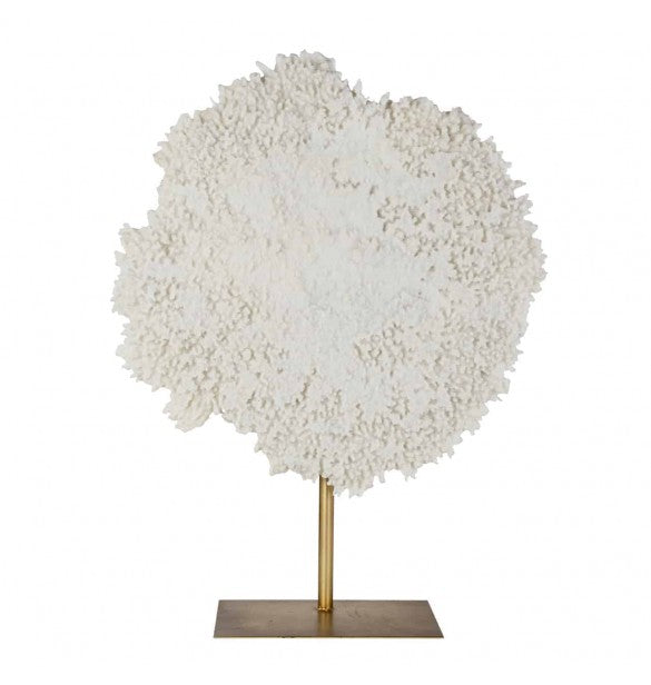 Large Faux Coral on brass colour stand discontinued-Renaissance Design Studio