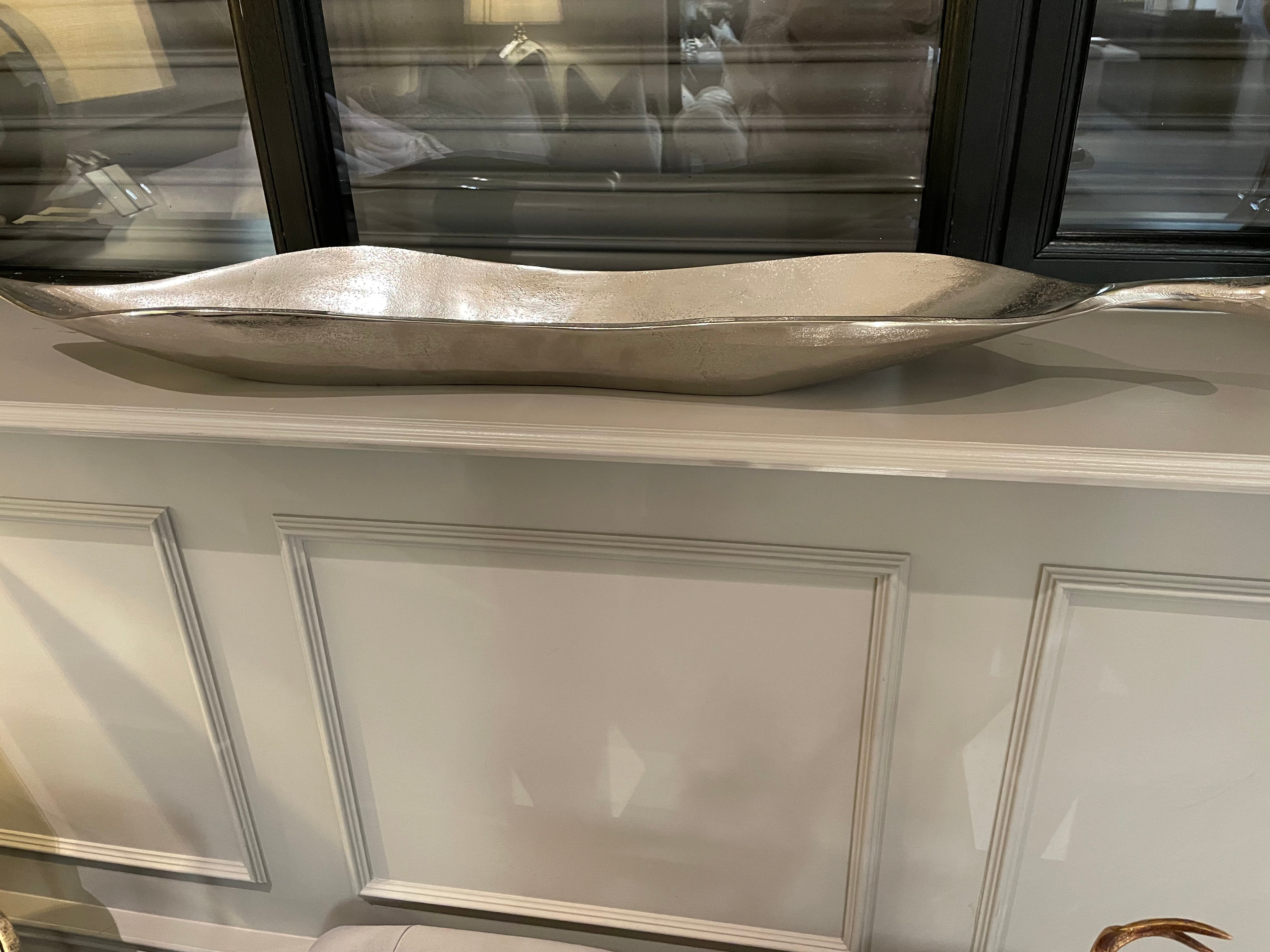 Large Nickel Leaf Dish-Renaissance Design Studio