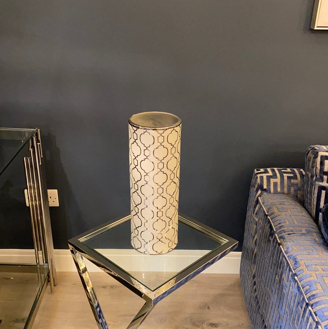 Large silver marrakech vase Instore collection-Renaissance Design Studio