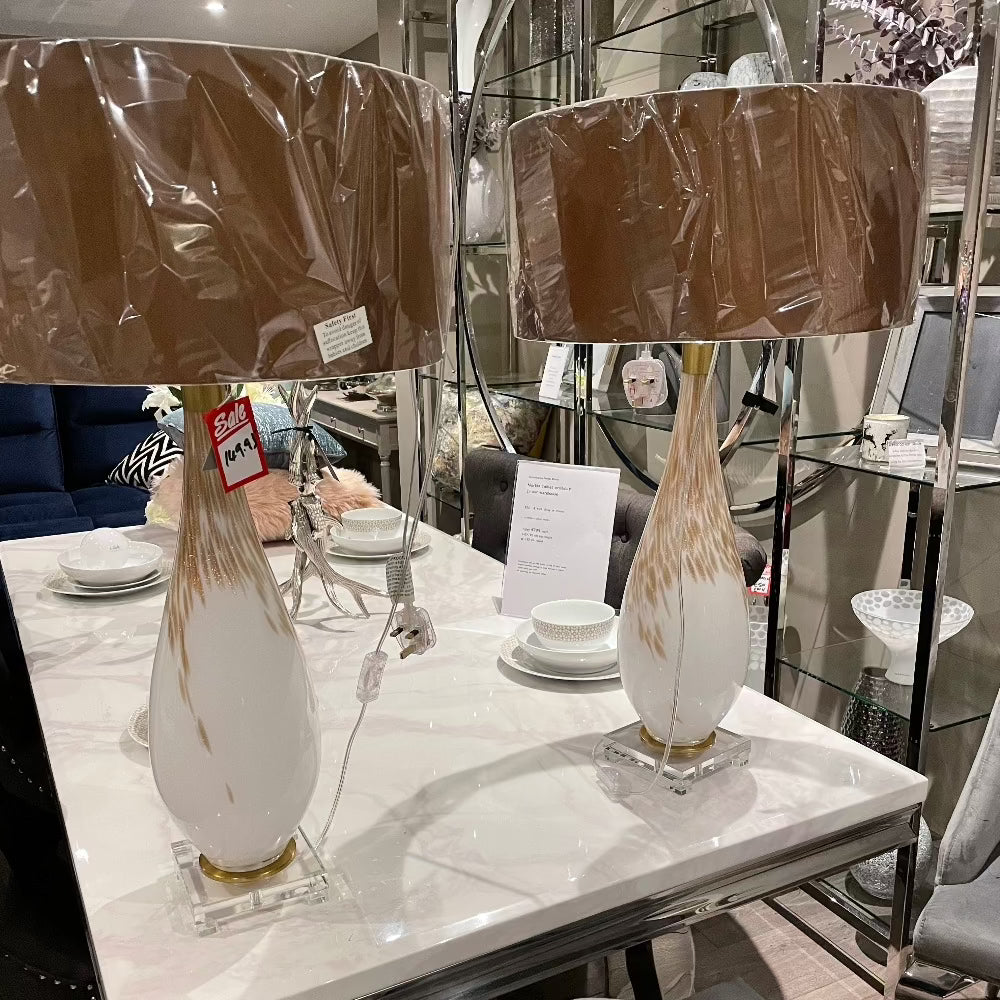 Large statement table lamp REDUCED sold in sets only-Renaissance Design Studio
