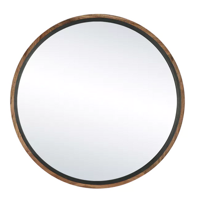 Large wood frame mirror