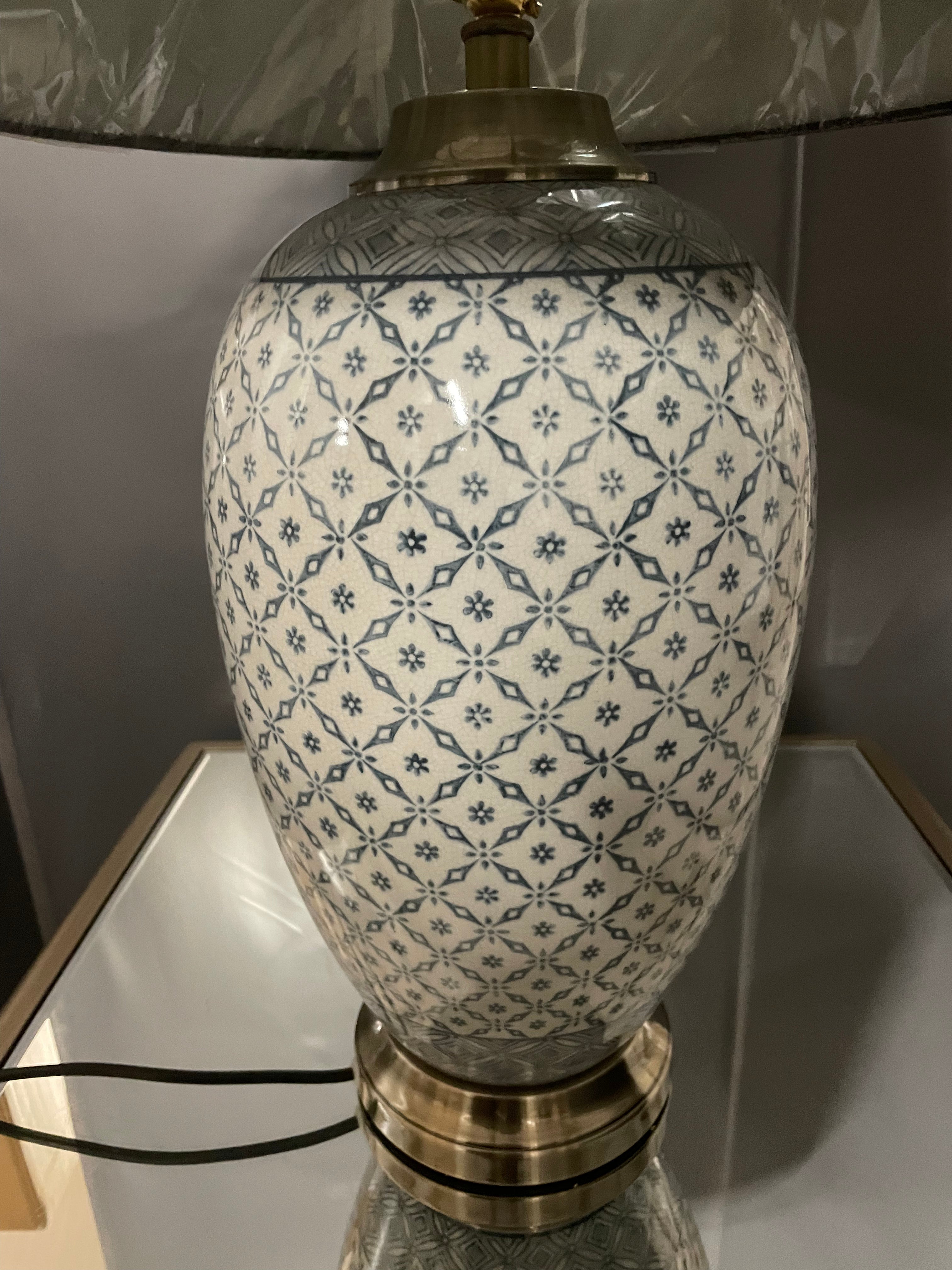 Lattice pattern lamp ex display sold in a pair only Price ea-Renaissance Design Studio