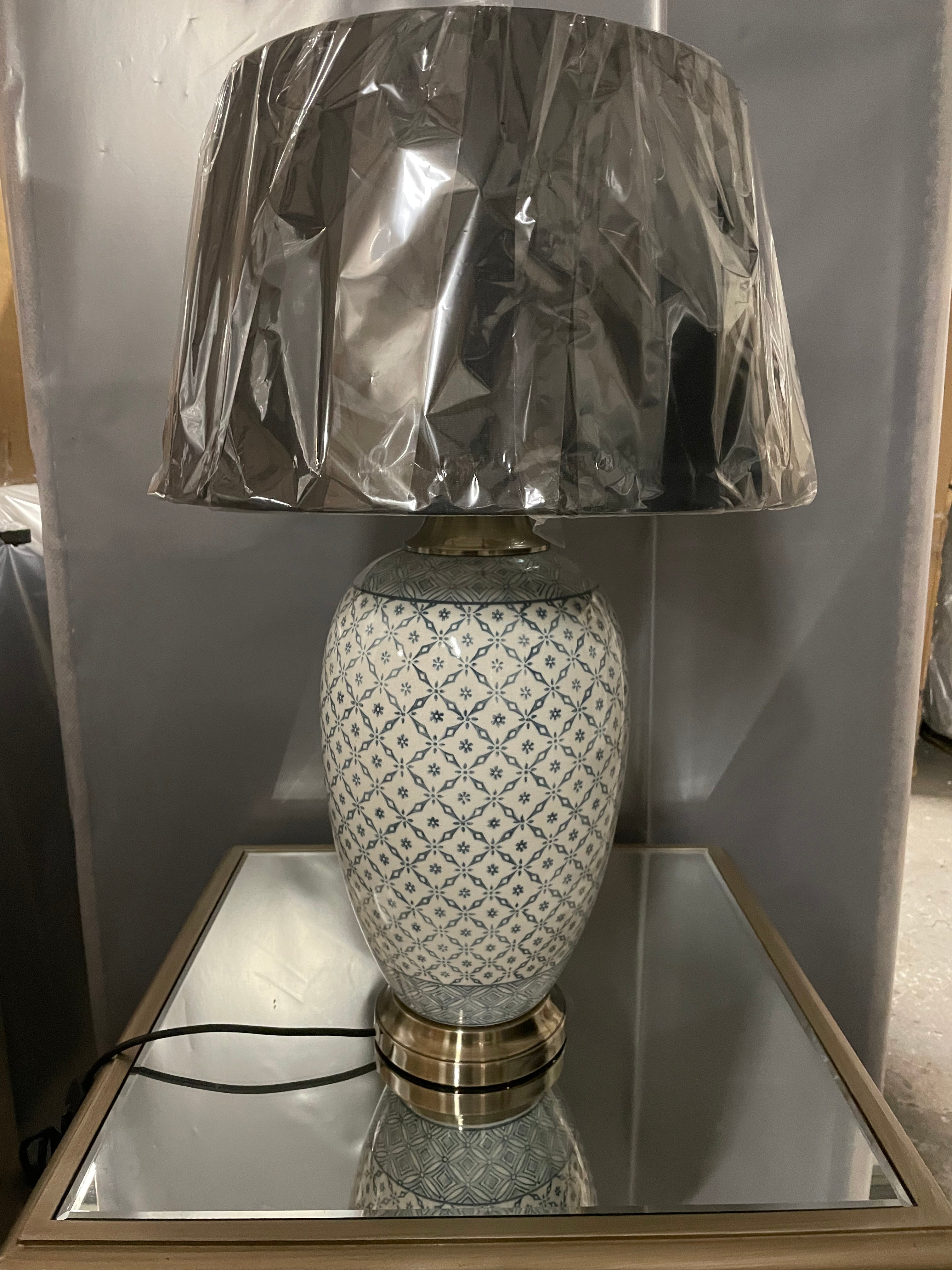 Lattice pattern lamp ex display sold in a pair only Price ea-Renaissance Design Studio