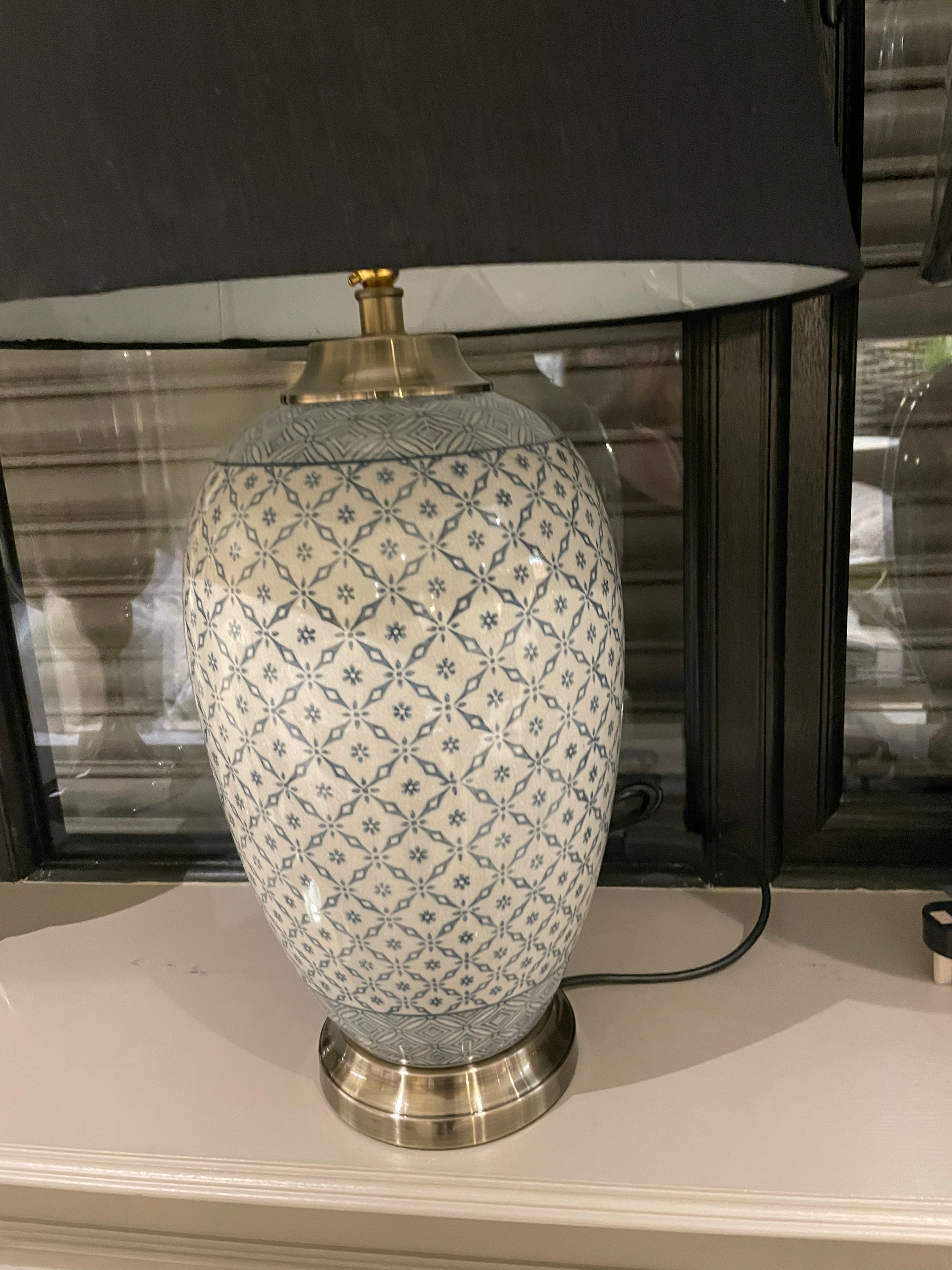 Lattice pattern lamp ex display sold in a pair only Price ea-Renaissance Design Studio
